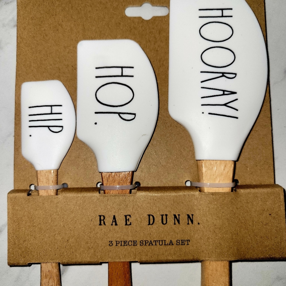Rae Dunn. HIP. HOP. HOORAY. 3 Piece Spatulas